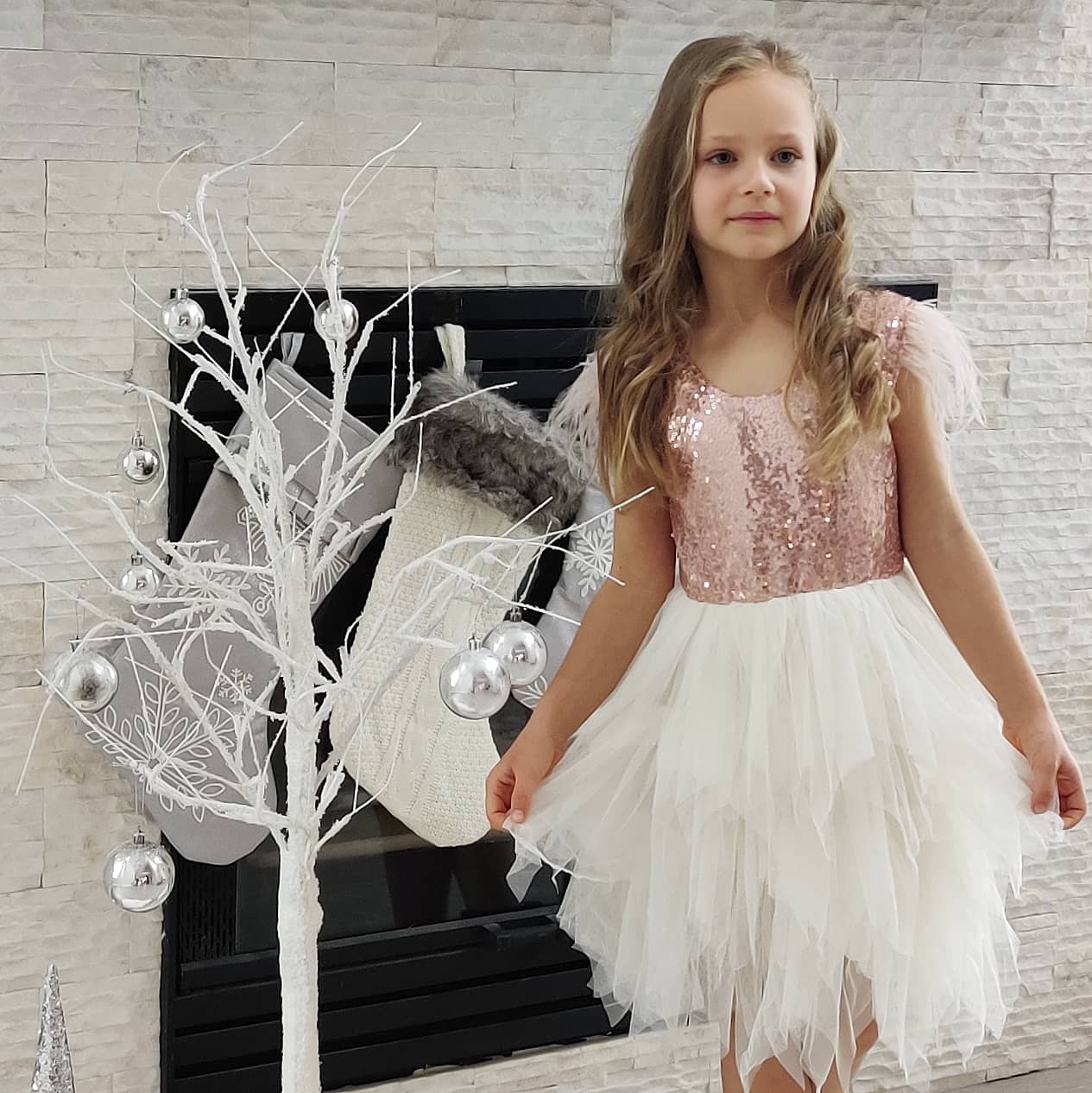 Feather Princess Dress